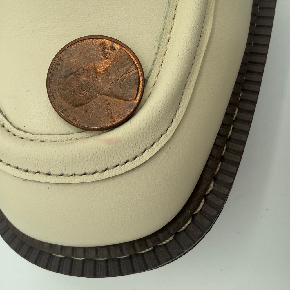 Sam Edelman Shoes Laura Women 8.5 Gold Horse Bit Modern Ivory Classic Loafers - Picture 10 of 10